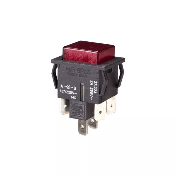 Pulsador Quadrado vm P/painel 2a 27127