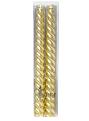 Vela Banq Espiral Ouro jg c/2
