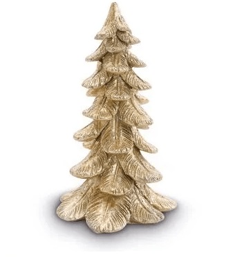 Mini Árvore de Natal Dourada Resina P 14x8cm  - Cromus