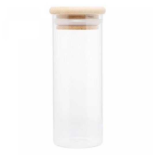 Porta Mantimento de Vidro Borossilicato com Tampa de Bambu 160ml - Wolff
