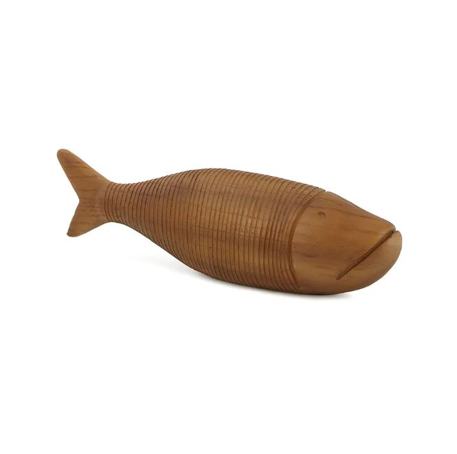 Escultura Decorativa Peixe Marrom 21cm  - Mart