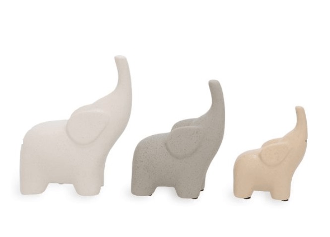Kit Elefantes Ceramica 3pcs 18976
