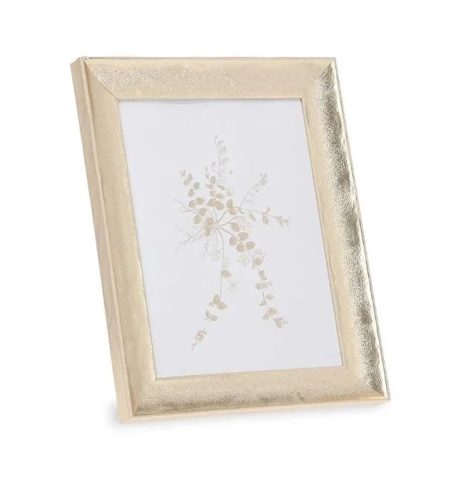 Porta Retrato Poliresina Vidro Dourado 15X20cm - Mart