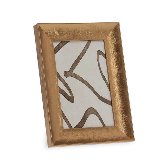 Porta Retrato Poliresina Vidro Dourado 10x15 20cm - Mart