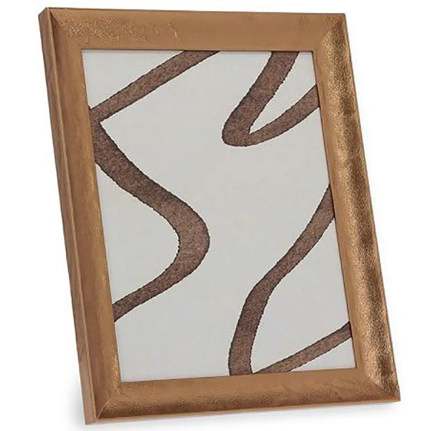 Porta Retrato Poliresina Vidro Dourado 20x25cm - Mart