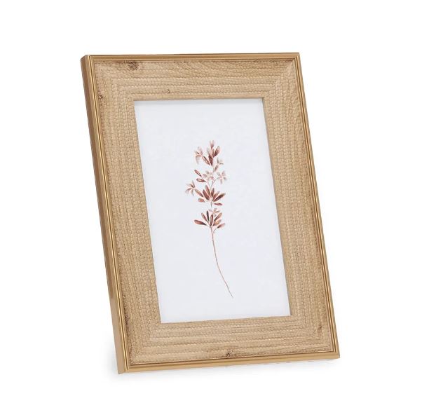 Porta Retrato Poliresina Vidro Marrom 10x15 Natural 20cm - Mart