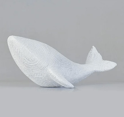 Enfeite Orca Branco c/ Textura g Xj-33 a