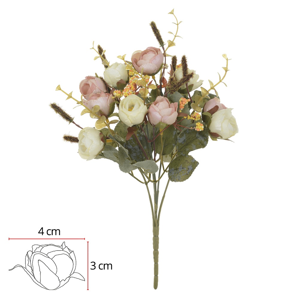 Buque Camelia x13 Creme Rosa out 31cm