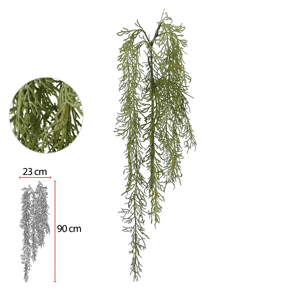 F.grass Pendurar Plastico x9 Verde 90cm