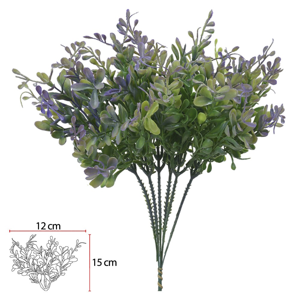 F.pick Folha Plast x9 Verde Purpura 25cm