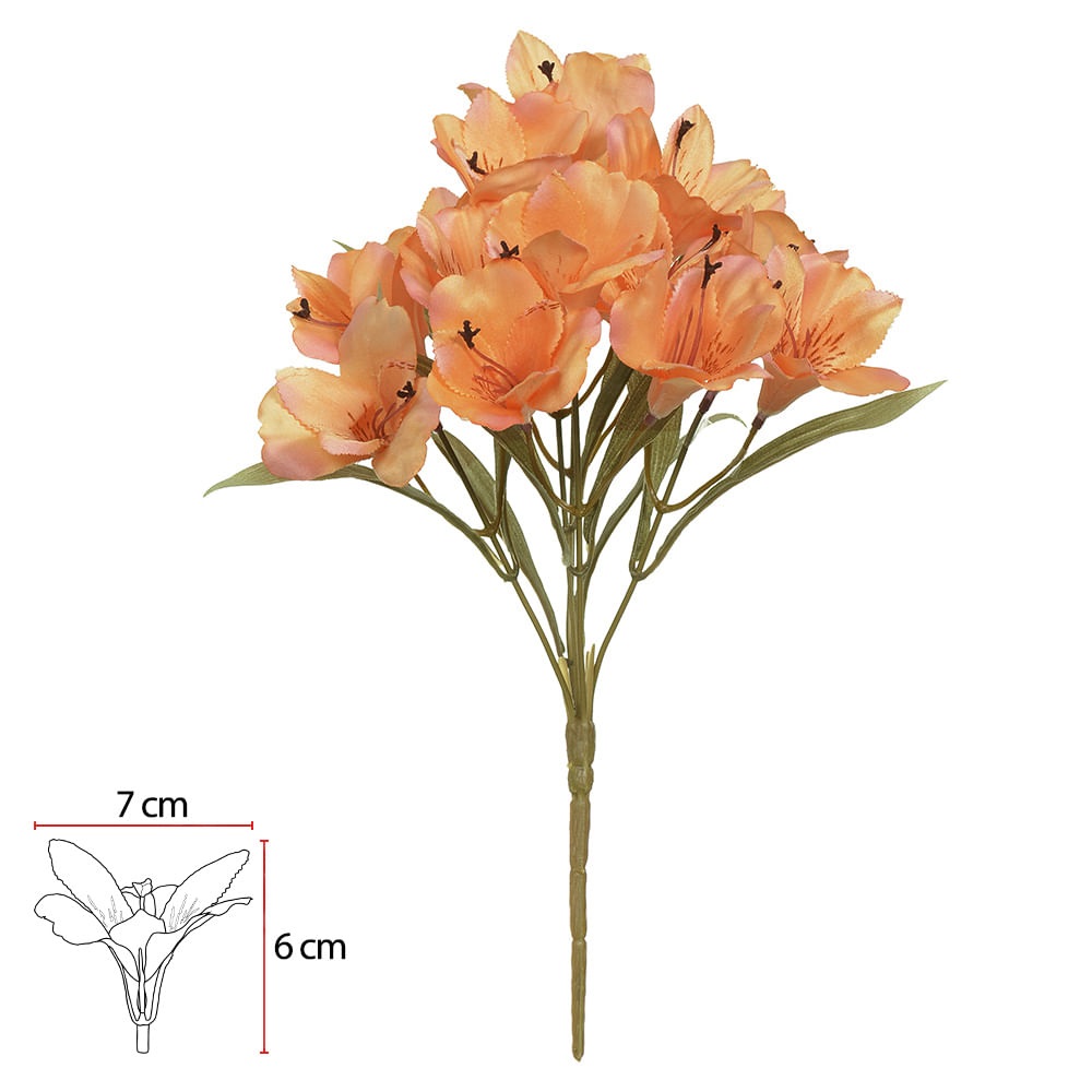 Astromelia Cetim x15 Laranja out 34cm