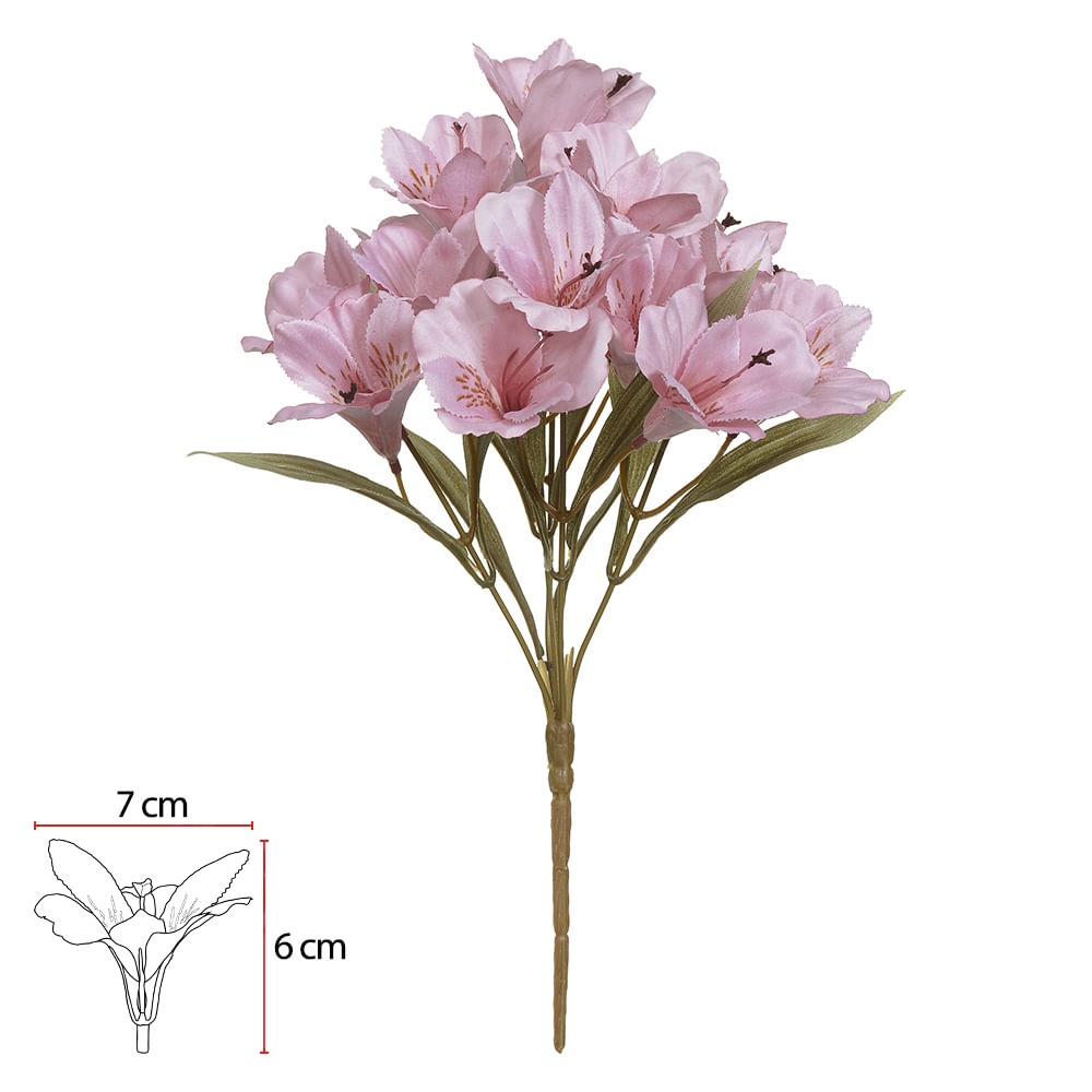 Astromelia Cetim x15 Rosa out 34cm
