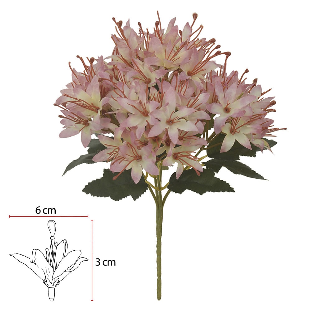 Buque Lirio Mini x18 Rosa out 32cm