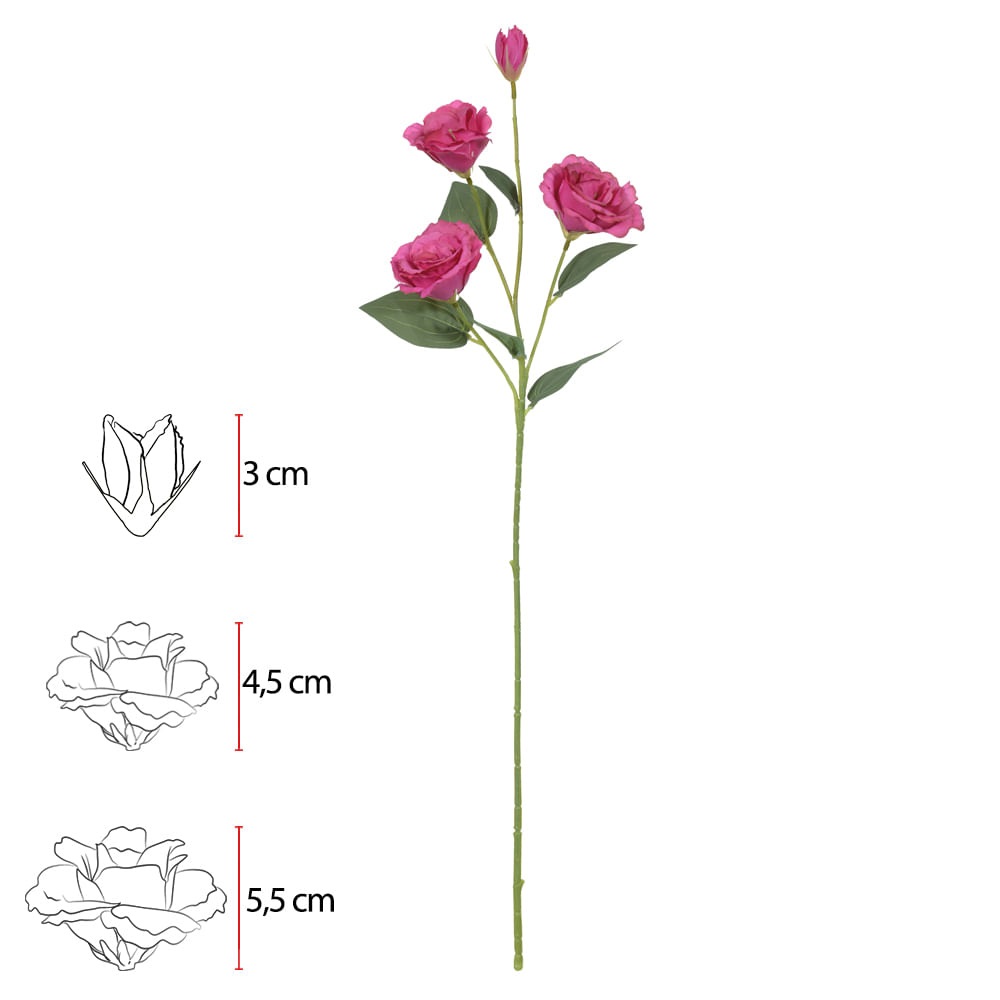 H.lisianthus x4 off Fucsia 61cm