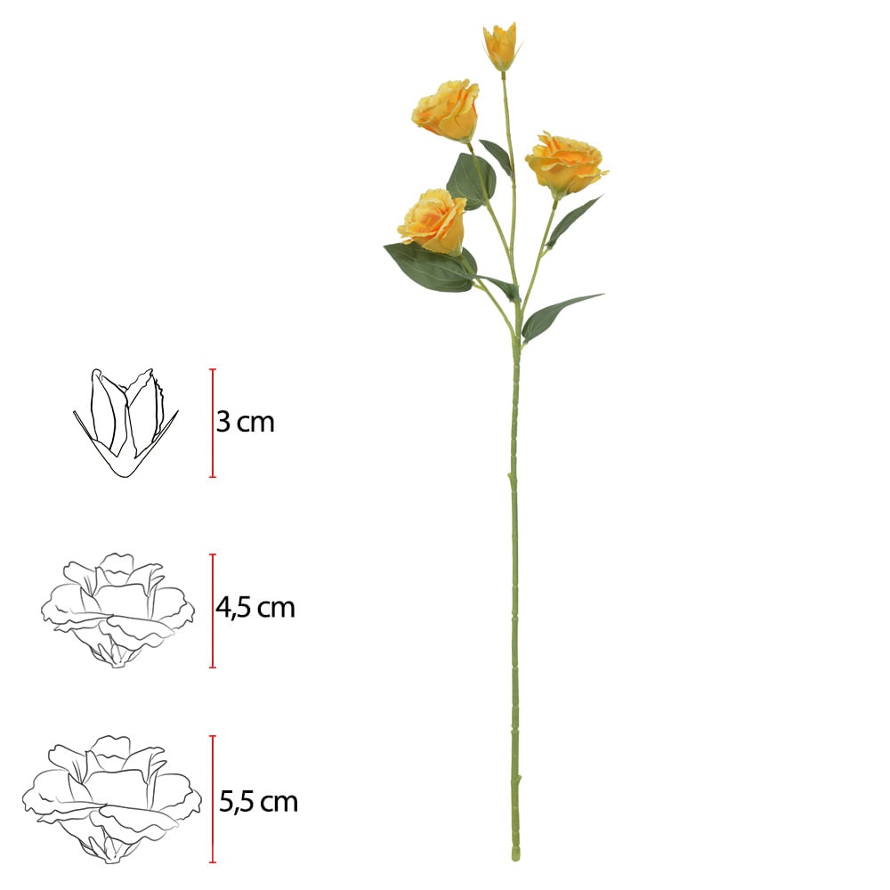 H.lisianthus x4 Amarela 61cm