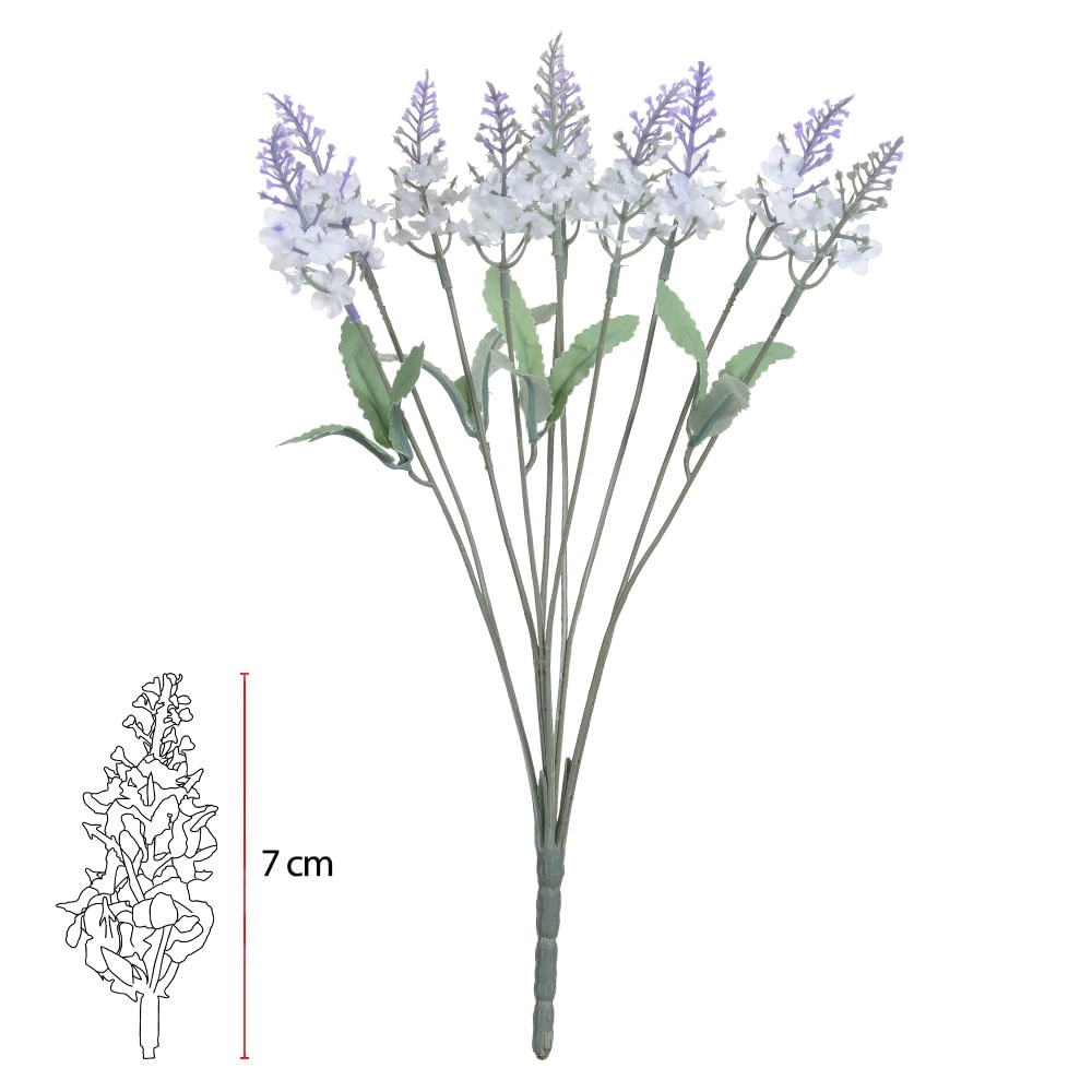 Buque Lavanda x10 Creme 33cm