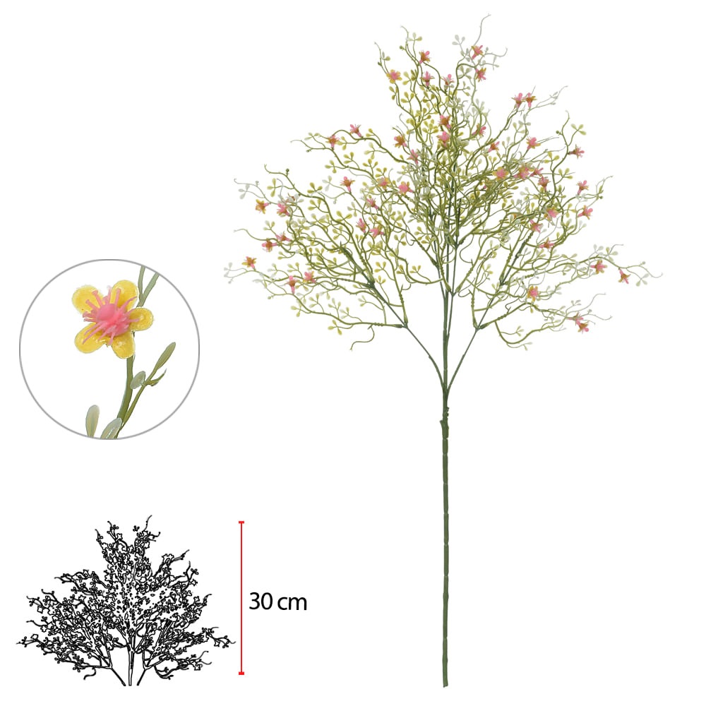 C.grass Flor Mini plt x25 Rosa 67cm