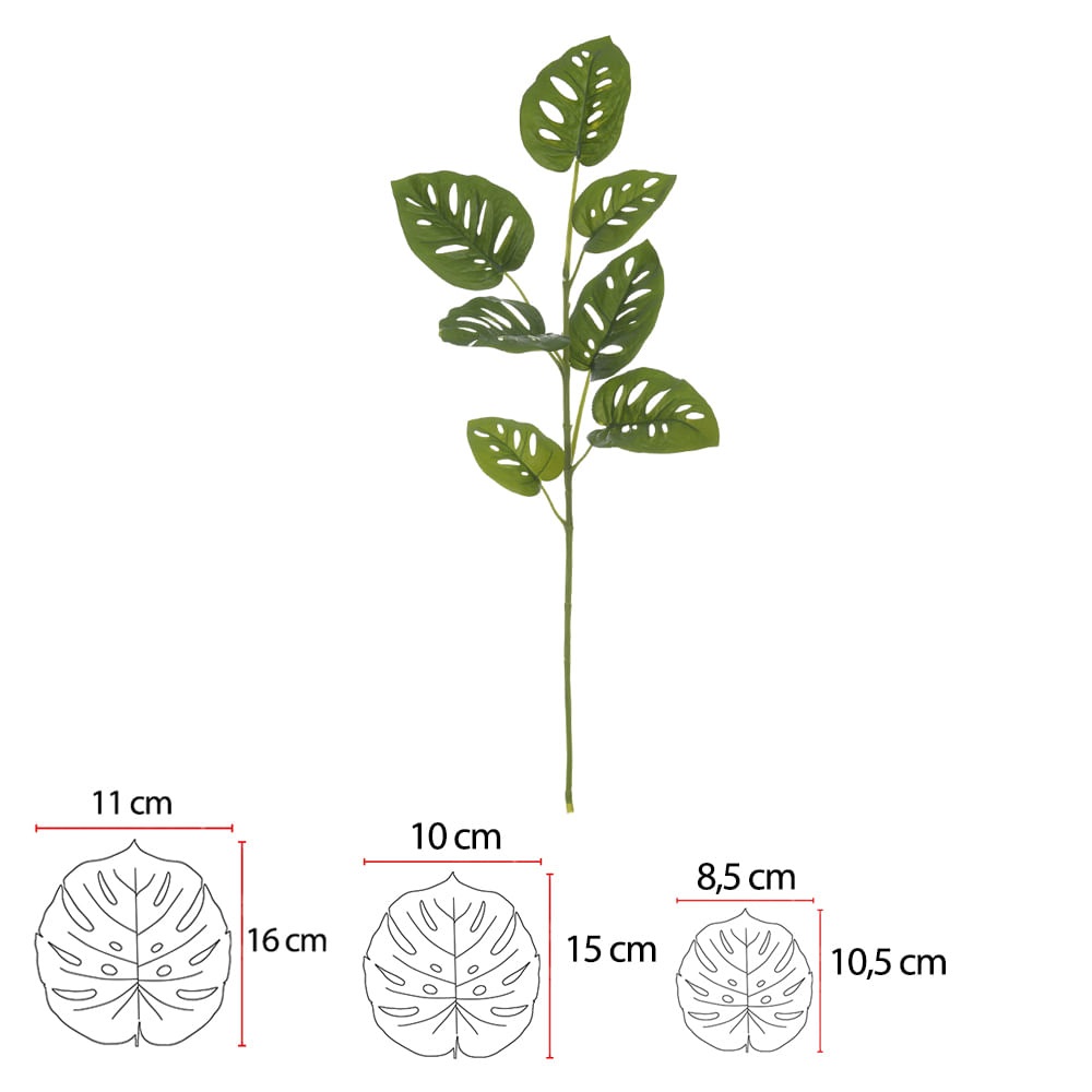 Galho Cost Adao Real toq x7 Verde 74cm