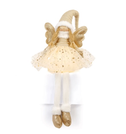 Anjo Sentado C/led Our/bc 60cm