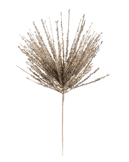 Galhos Medio C/folha/glitter cha 30cm
