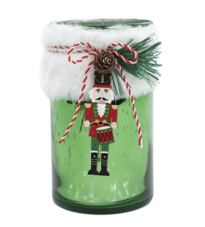 Porta Velas C/sold Chumbo Arranjo Vd/bc