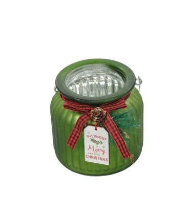 Porta Velas Laco Quadriculado Verd 10cm