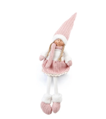 Boneco Rosa/branco 52cm
