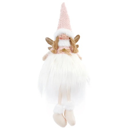 Boneco Rosa/branco/ouro 57cm