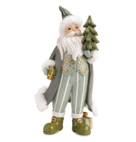 Papai Noel C/pinheiro Resina Vdf/bc 32cm