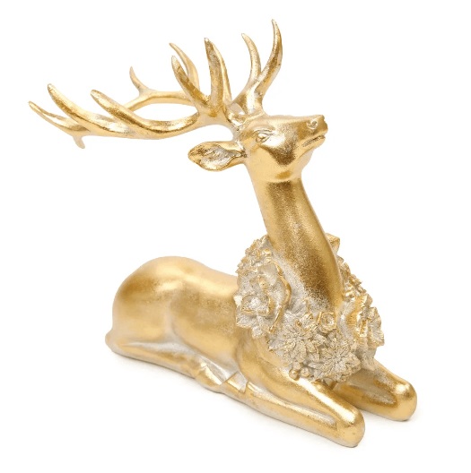 Rena Decorativa Resina Ouro 21cm