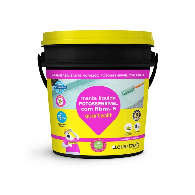 Manta Liquida Fotossensível Com 6 Fibra 18kg Quartzolit