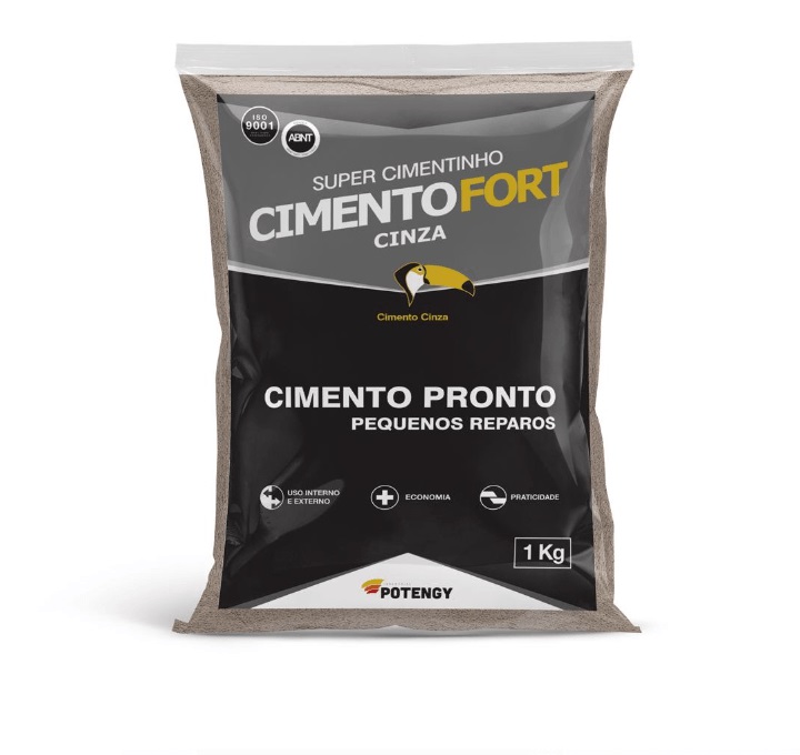 Cimento Cinza 1kg Fortcola Quartzolit