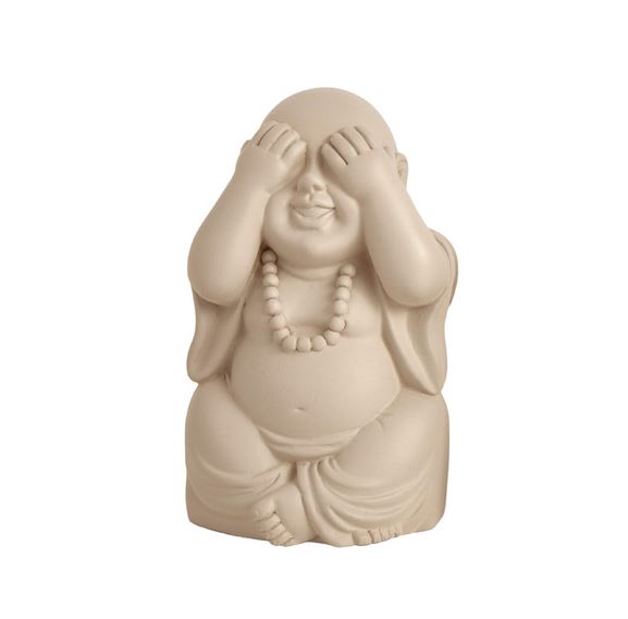 Escultura Buda Em Cimento Cego 12cm  - Mart