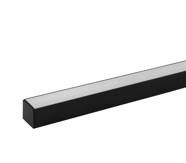 Perfil Sobrepor Line 2 Metros 23x23,5mm Preto Blumenau