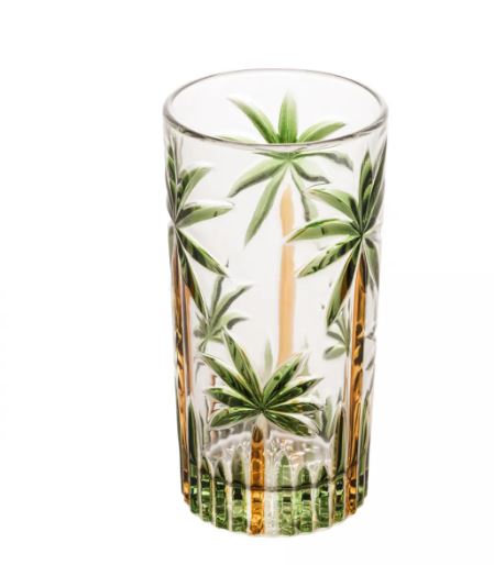 Copo Alto Palm Tree Handpain 360ml Wolff