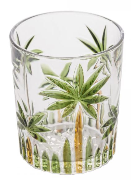 Copo Baixo Palm Tree Handpain 340ml C/06