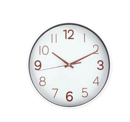 Relogio de Parede Plastico bco 4x25x25cm
