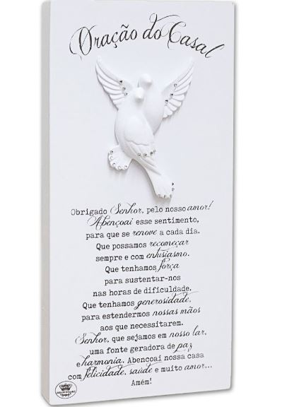 Madeirinha de Mesa Oracao Casal Zenir