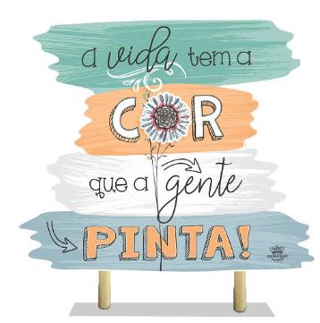 Enfeite Mesa a Vida tem cor Zenir