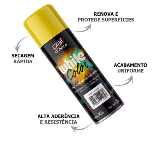 Tinta Spray Amarelo Fluoresc 340ml Orbi