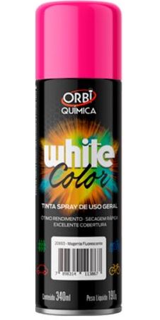 Tinta Spray Rosa Fluorescente 340ml Orbi