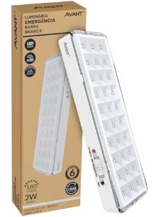 Luminaria Emergencia 30Led Evo 120lm Branca Avant