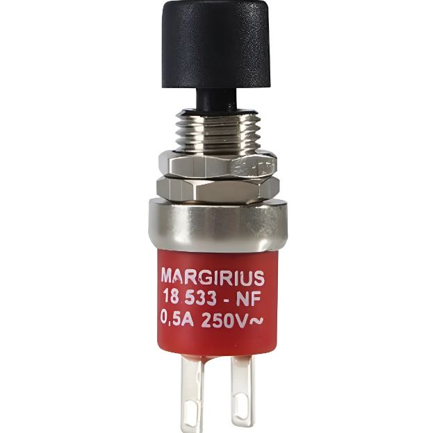 Interruptor Pushbutton 18533 Unipolar 0.5A NF Preto - Margirius