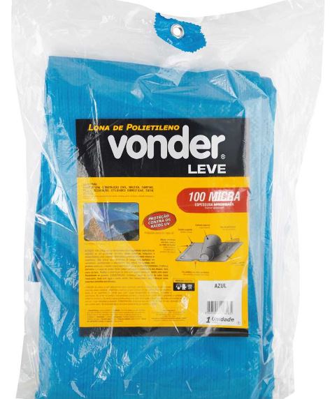 Lona Polietileno Azul 4x3m Vonder