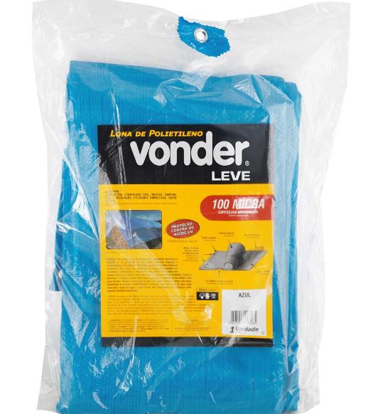Lona Polietileno Azul 5x4m Vonder