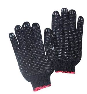 Luva Malha 3 Fios Pigmentada Preta Fertak