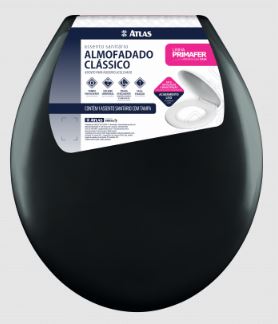 Assento Sanitário Almofada Classico Preto Primafer