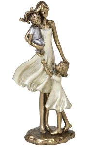 Estatueta Mãe e filhos 24cm Espressione Mabruk