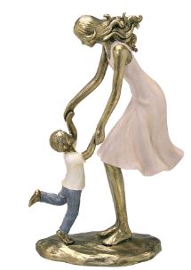 Estatueta Mãe e filho 25cm Espressione Mabruk