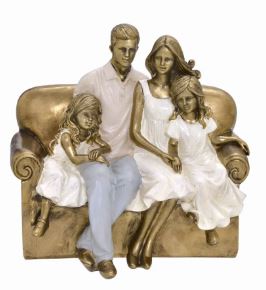 Estatueta Família Sofá Somos Quatro 18cm Espressione Mabruk
